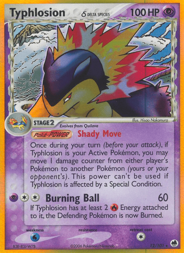 Carta Typhlosion δ 12/101 do set Dragon Frontiers — Pokémon TCG | Bynx