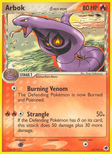 Carta Arbok δ 13/101 do set Dragon Frontiers — Pokémon TCG | Bynx