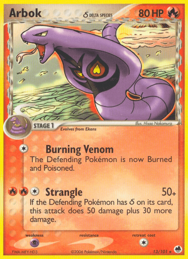 Carta Arbok δ 13/101 do set Dragon Frontiers — Pokémon TCG | Bynx