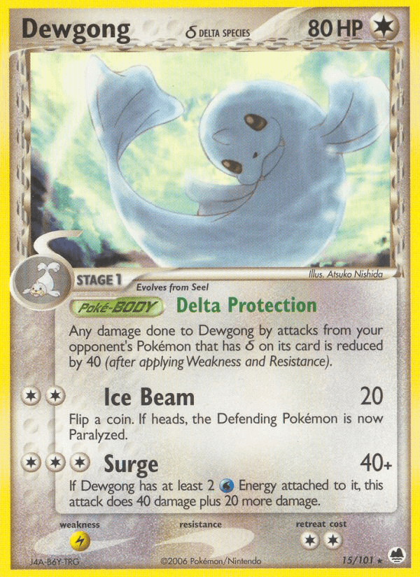 Carta Dewgong δ 15/101 do set Dragon Frontiers — Pokémon TCG | Bynx