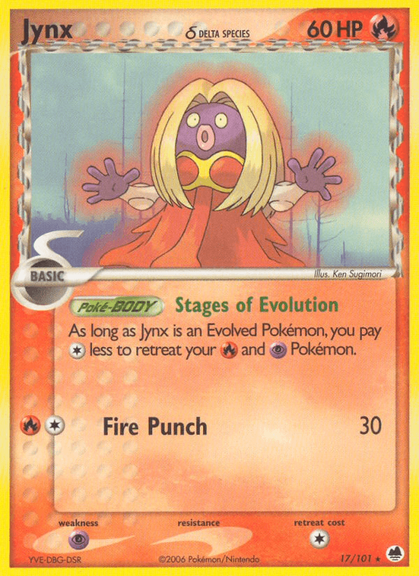 Carta Jynx δ 17/101 do set Dragon Frontiers — Pokémon TCG | Bynx