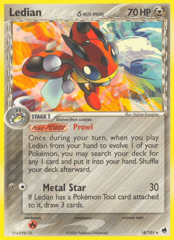 Carta Ledian δ 18/101 do set Dragon Frontiers — Pokémon TCG | Bynx
