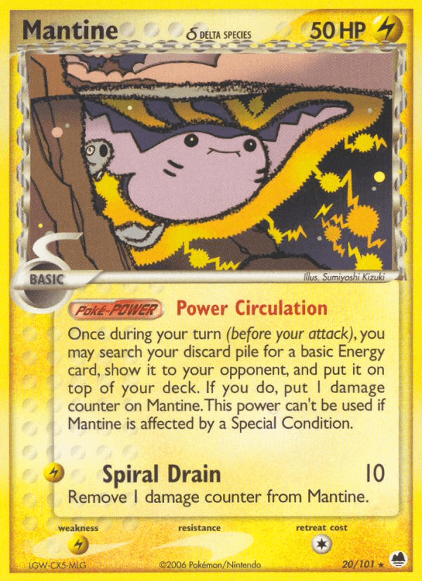 Carta Mantine δ 20/101 do set Dragon Frontiers — Pokémon TCG | Bynx