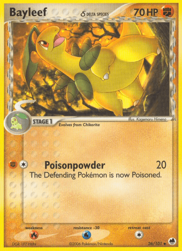 Carta Bayleef δ 26/101 do set Dragon Frontiers — Pokémon TCG | Bynx
