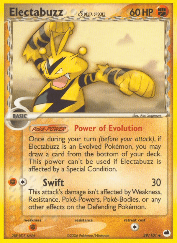 Carta Electabuzz δ 29/101 do set Dragon Frontiers — Pokémon TCG | Bynx