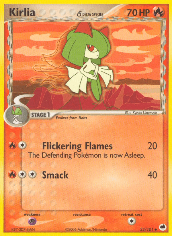 Carta Kirlia δ 33/101 do set Dragon Frontiers — Pokémon TCG | Bynx