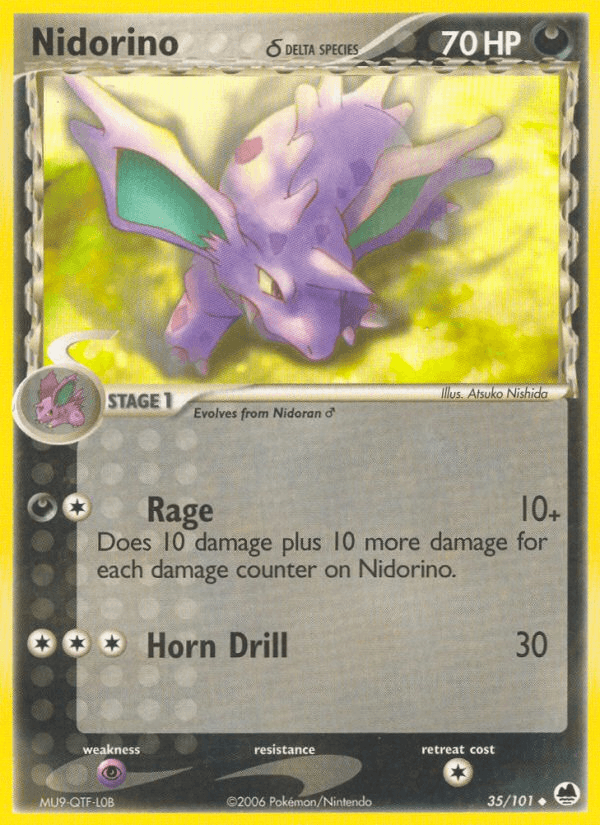 Carta Nidorino δ 35/101 do set Dragon Frontiers — Pokémon TCG | Bynx