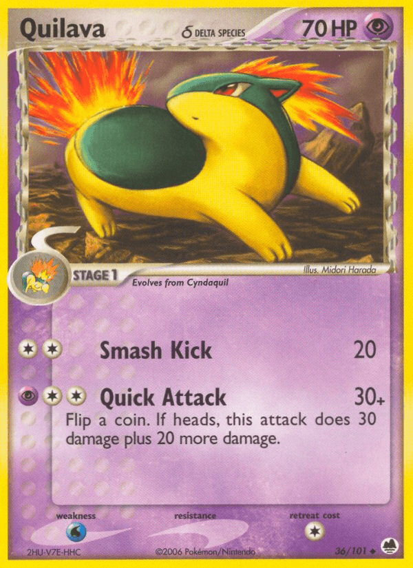 Carta Quilava δ 36/101 do set Dragon Frontiers — Pokémon TCG | Bynx