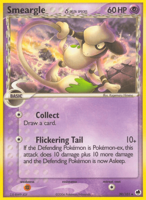 Carta Smeargle δ 39/101 do set Dragon Frontiers — Pokémon TCG | Bynx