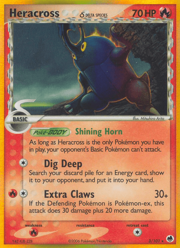 Carta Heracross δ 3/101 do set Dragon Frontiers — Pokémon TCG | Bynx