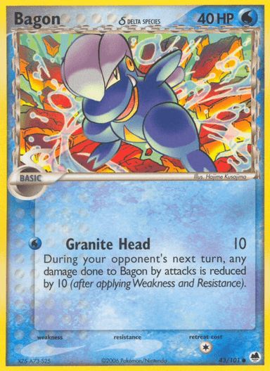 Carta Bagon δ 43/101 do set Dragon Frontiers — Pokémon TCG | Bynx