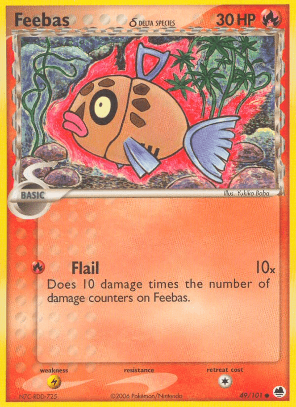 Carta Feebas δ 49/101 do set Dragon Frontiers — Pokémon TCG | Bynx