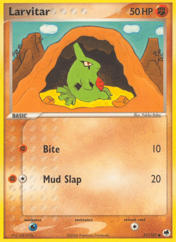 Carta Larvitar 51/101 do set Dragon Frontiers — Pokémon TCG | Bynx
