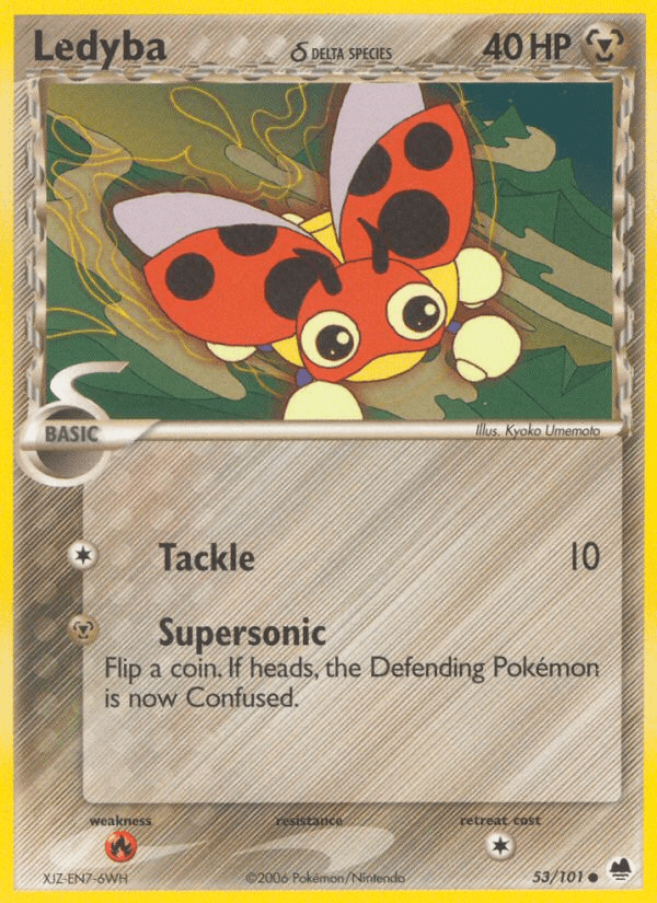 Carta Ledyba δ 53/101 do set Dragon Frontiers — Pokémon TCG | Bynx