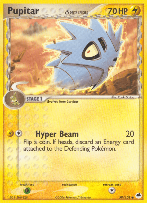 Carta Pupitar δ 59/101 do set Dragon Frontiers — Pokémon TCG | Bynx