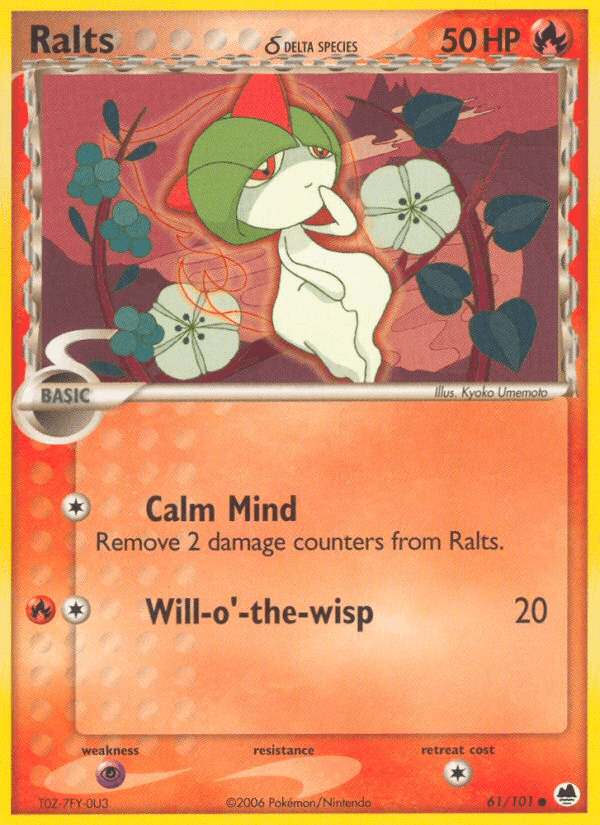 Carta Ralts δ 61/101 do set Dragon Frontiers — Pokémon TCG | Bynx