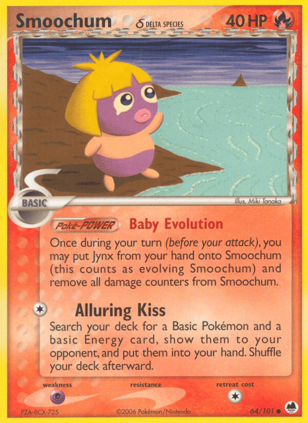 Carta Smoochum δ 64/101 do set Dragon Frontiers — Pokémon TCG | Bynx