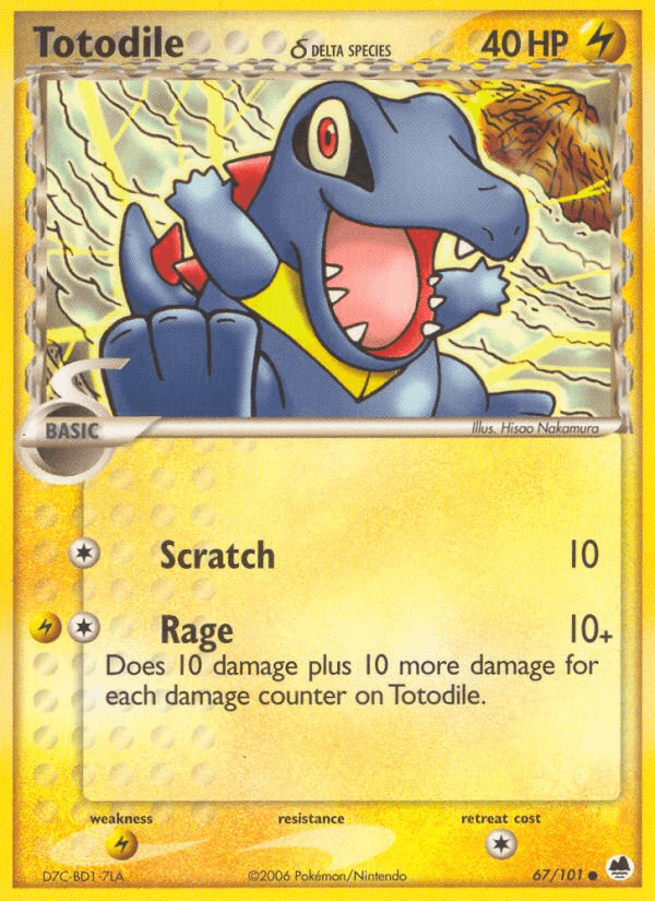 Carta Totodile δ 67/101 do set Dragon Frontiers — Pokémon TCG | Bynx