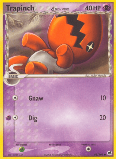 Carta Trapinch δ 68/101 do set Dragon Frontiers — Pokémon TCG | Bynx