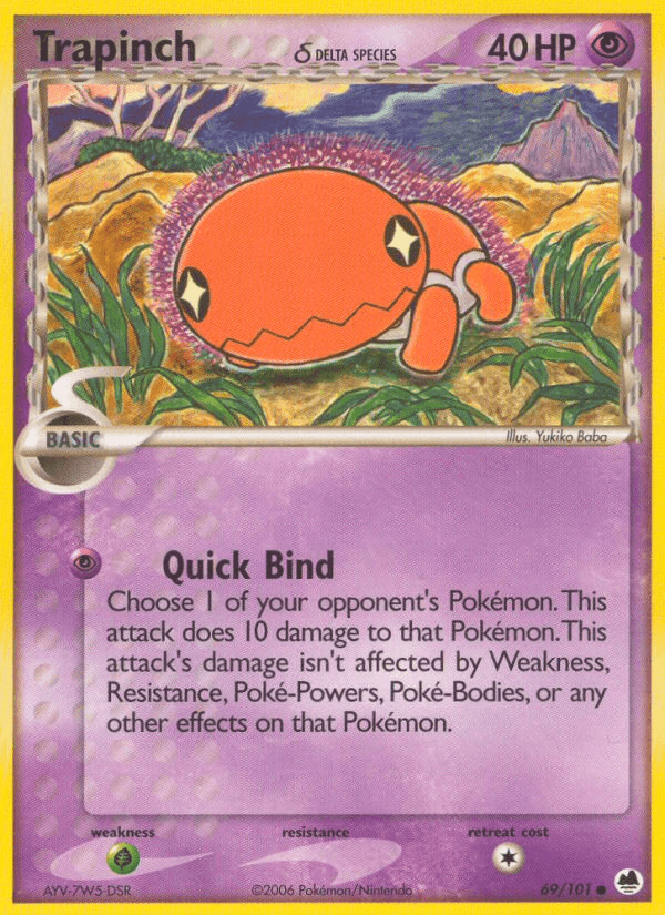 Carta Trapinch δ 69/101 do set Dragon Frontiers — Pokémon TCG | Bynx