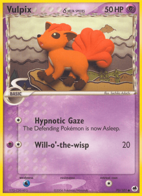 Carta Vulpix δ 70/101 do set Dragon Frontiers — Pokémon TCG | Bynx