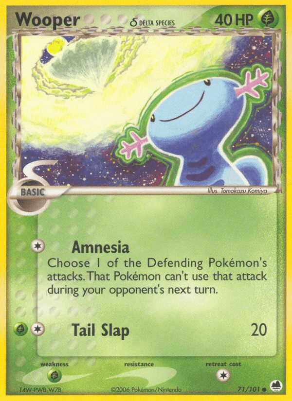 Carta Wooper δ 71/101 do set Dragon Frontiers — Pokémon TCG | Bynx