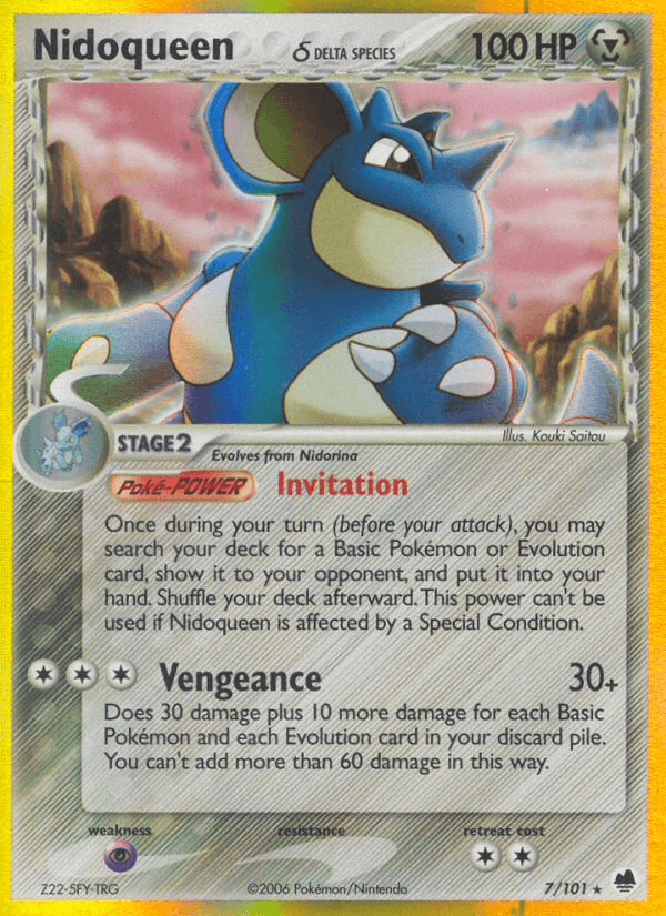 Carta Nidoqueen δ 7/101 do set Dragon Frontiers — Pokémon TCG | Bynx