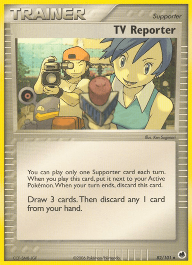 Carta TV Reporter 82/101 do set Dragon Frontiers — Pokémon TCG | Bynx