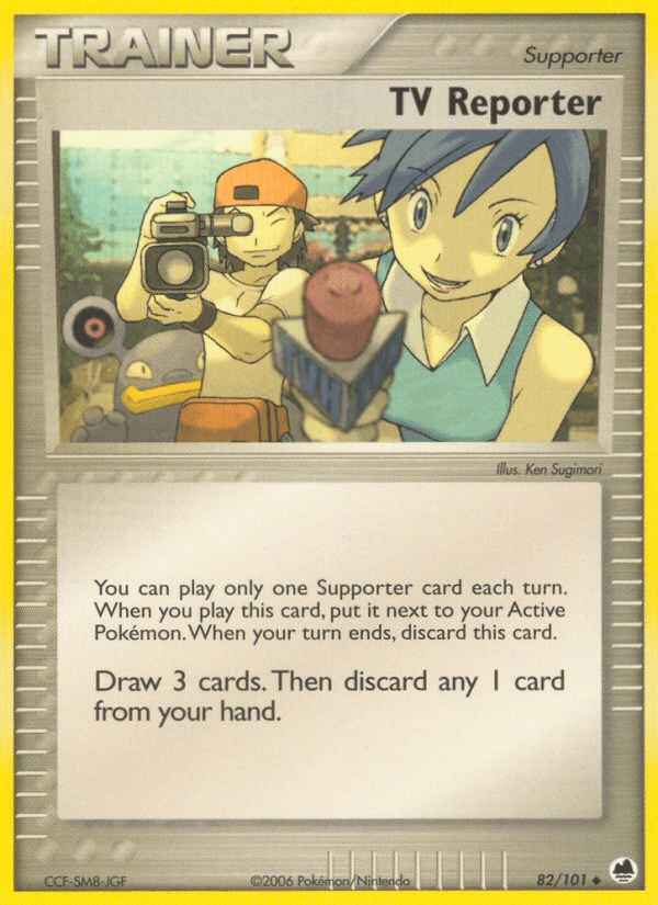 Carta TV Reporter 82/101 do set Dragon Frontiers — Pokémon TCG | Bynx