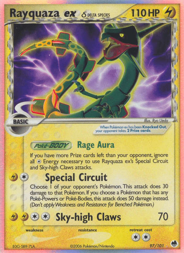 Carta Rayquaza ex δ 97/101 do set Dragon Frontiers — Pokémon TCG | Bynx