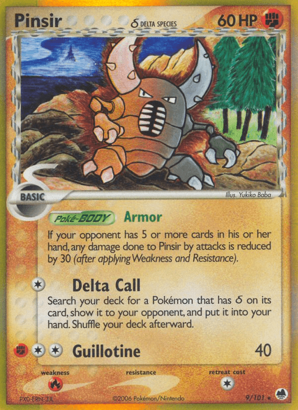 Carta Pinsir δ 9/101 do set Dragon Frontiers — Pokémon TCG | Bynx