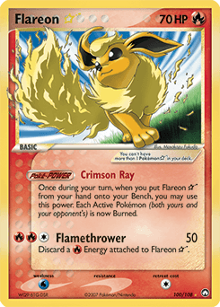 Carta Flareon ★ 100 do set Power Keepers — Pokémon TCG | Bynx
