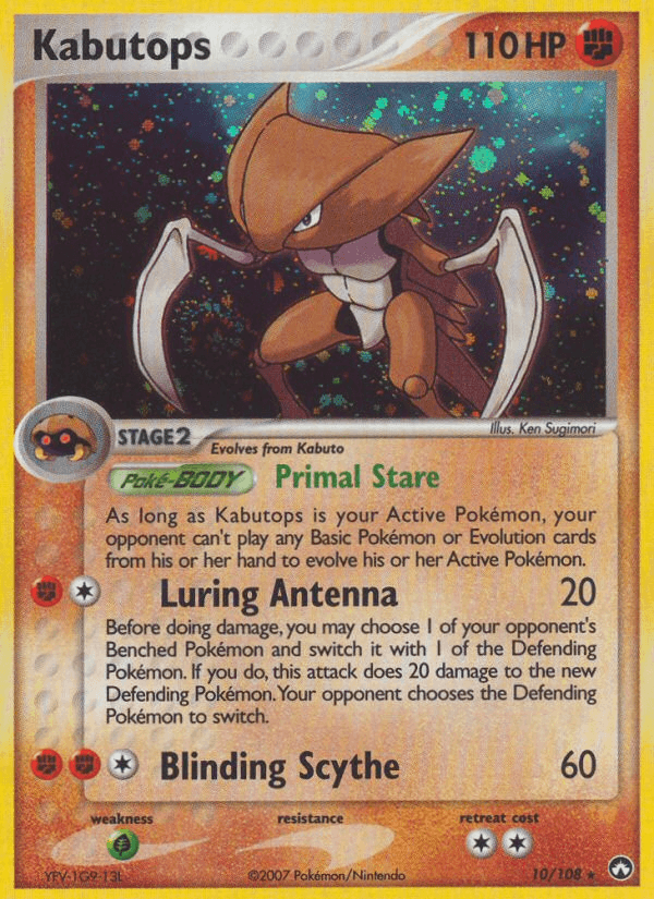 Carta Kabutops 10/108 do set Power Keepers — Pokémon TCG | Bynx