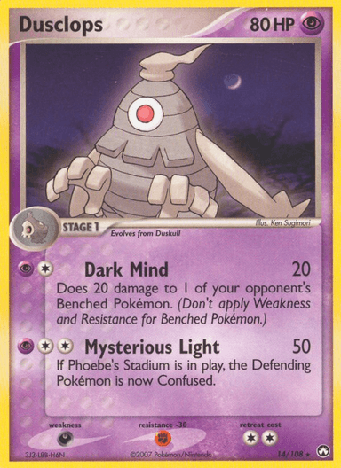 Carta Dusclops 14/108 do set Power Keepers — Pokémon TCG | Bynx