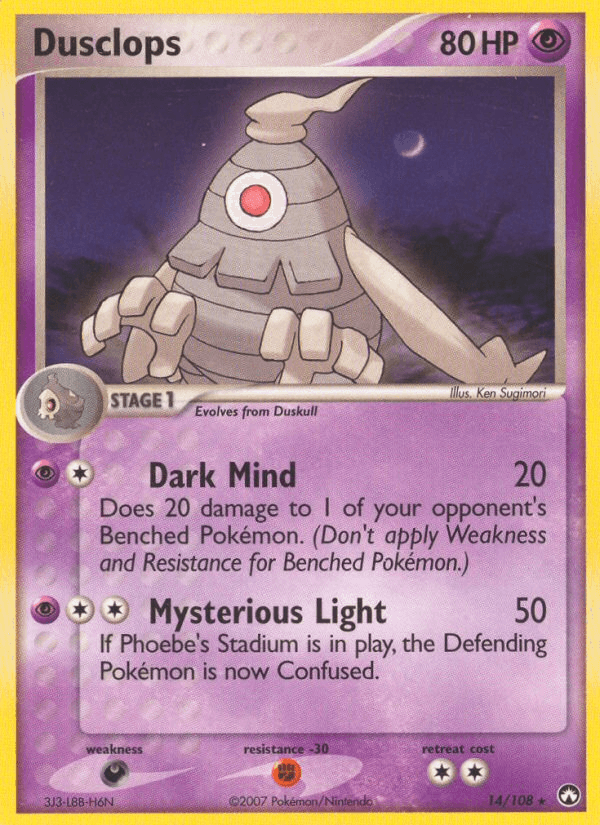 Carta Dusclops 14/108 do set Power Keepers — Pokémon TCG | Bynx