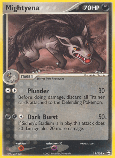 Carta Mightyena 18/108 do set Power Keepers — Pokémon TCG | Bynx