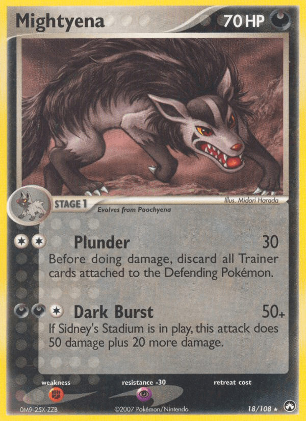 Carta Mightyena 18/108 do set Power Keepers — Pokémon TCG | Bynx