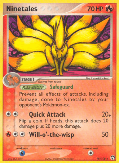 Carta Ninetales 19/108 do set Power Keepers — Pokémon TCG | Bynx