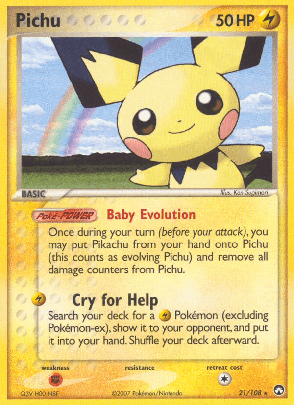 Carta Pichu 21/108 do set Power Keepers — Pokémon TCG | Bynx