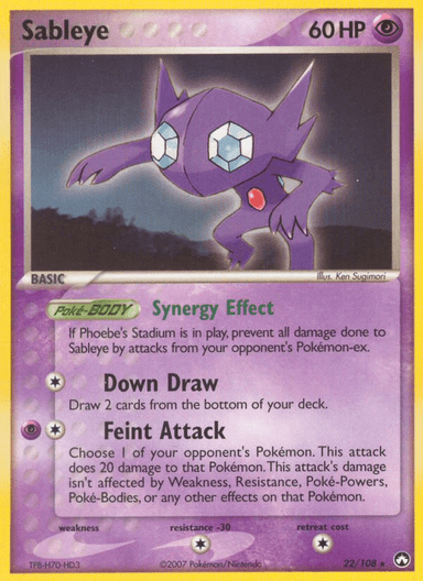 Carta Sableye 22/108 do set Power Keepers — Pokémon TCG | Bynx