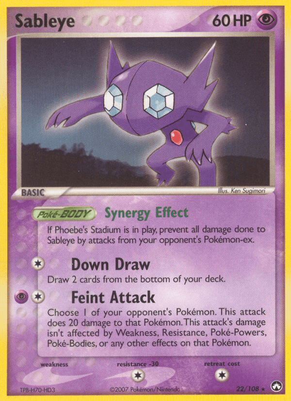 Carta Sableye 22/108 do set Power Keepers — Pokémon TCG | Bynx
