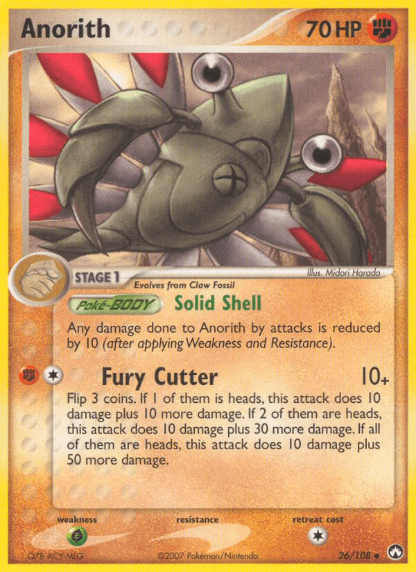 Carta Anorith 26/108 do set Power Keepers — Pokémon TCG | Bynx