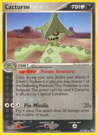 Carta Cacturne 27/108 do set Power Keepers — Pokémon TCG | Bynx