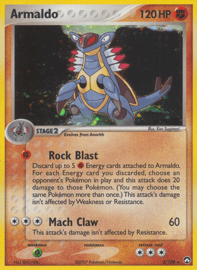 Carta Armaldo 3/108 do set Power Keepers — Pokémon TCG | Bynx