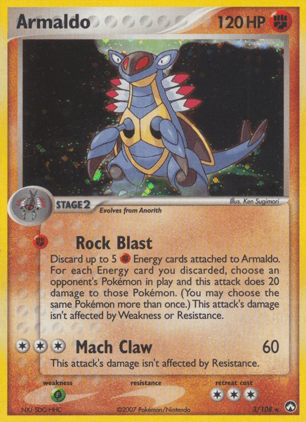 Carta Armaldo 3/108 do set Power Keepers — Pokémon TCG | Bynx