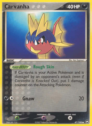 Carta Carvanha 47/108 do set Power Keepers — Pokémon TCG | Bynx