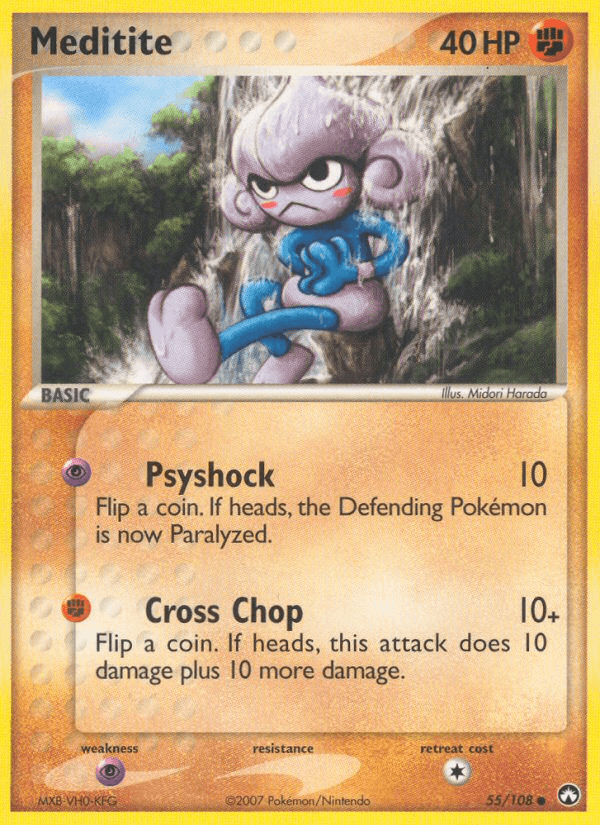 Carta Meditite 55/108 do set Power Keepers — Pokémon TCG | Bynx