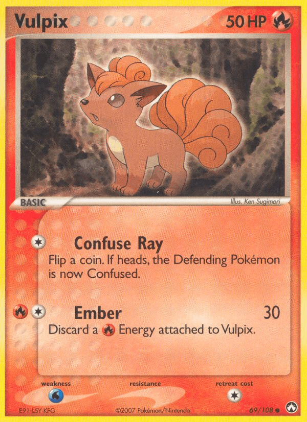 Carta Vulpix 69/108 do set Power Keepers — Pokémon TCG | Bynx
