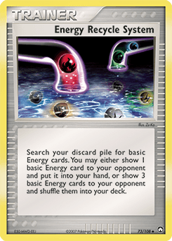 Energy Recycle System 73/108 — Power Keepers