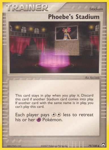 Carta Phoebe's Stadium 79/108 do set Power Keepers — Pokémon TCG | Bynx